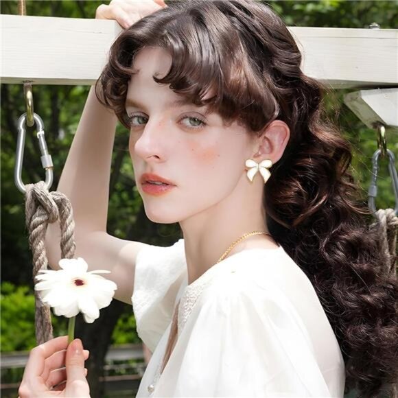 18K Gold Plated Studs | Dainty Oil Drop Finish | Cute Gift for Women - Picture 4 of 6